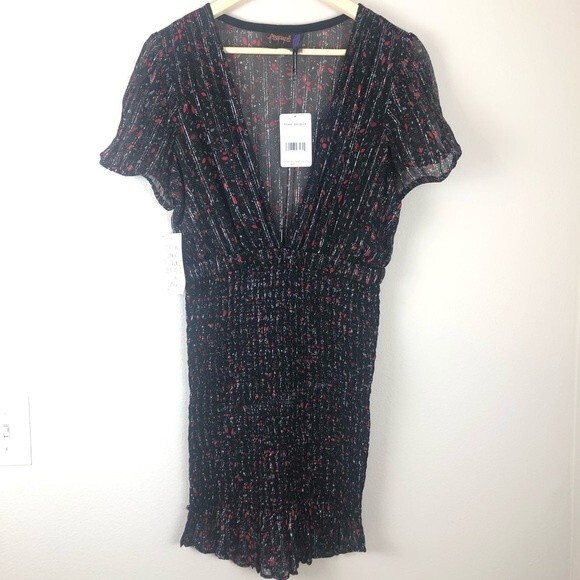 Free People Baby Love Smocked Bodycon Black Dress - Picture 2 of 15